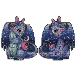 Kit de point de croix « Dragon lunaire » 15x12 cm SR-891