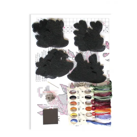 Kit de point de croix sur feutre "Chapeaux magiques. Icônes. Aimants" ST-1024 (AS)