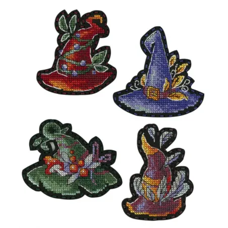 Cross stitch kit on the felt "Magic hats. Icons. Magnets" ST-1024