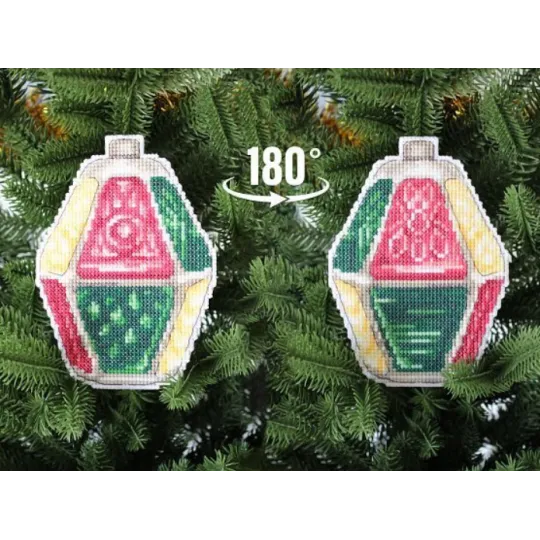 Kit de point de croix sur la toile plastique "Lanterne de Noël" SR-905