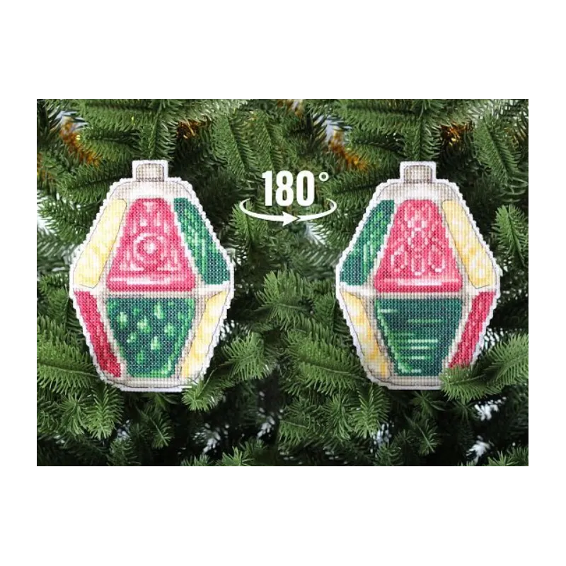 Набор для вышивания крестом на пластиковой канве "Рождественский фонарик" SR-905