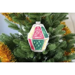 Набор для вышивания крестом на пластиковой канве "Рождественский фонарик" SR-905