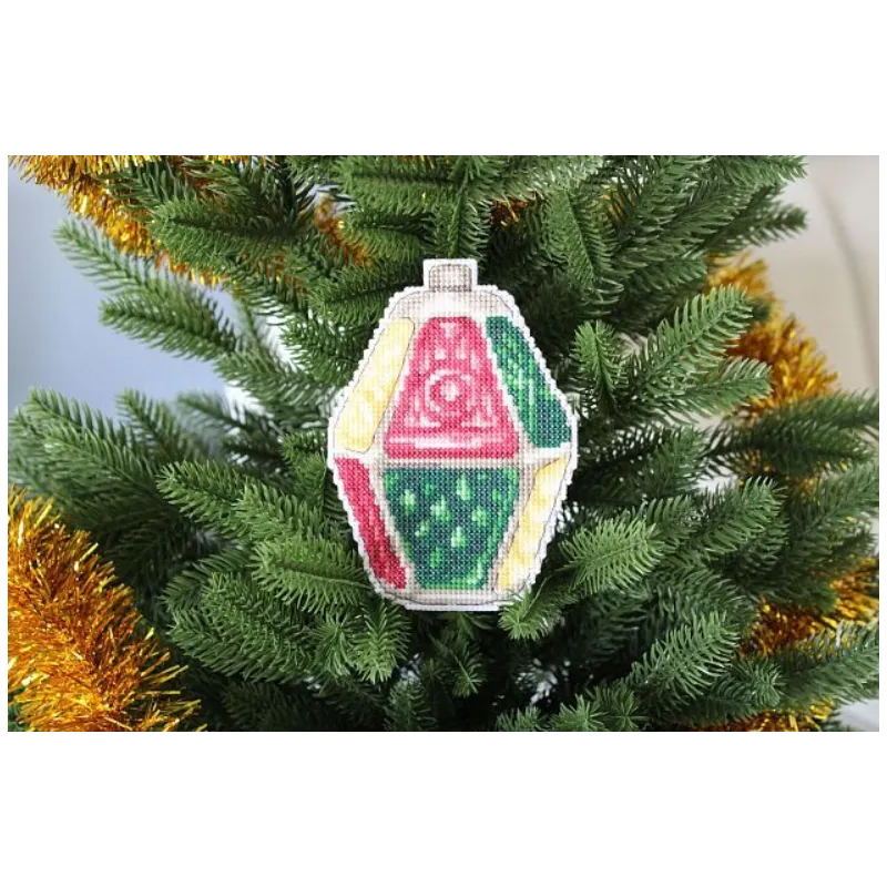 Набор для вышивания крестом на пластиковой канве "Рождественский фонарик" SR-905