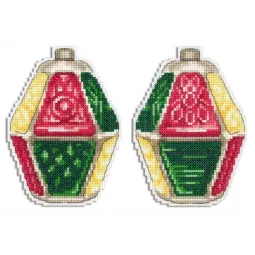 Cross stitch kit on the plastic canvas "Christmas lantern" SR-905
