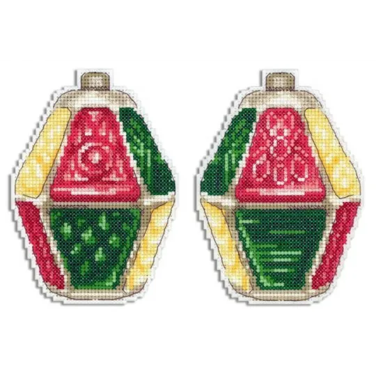 Набор для вышивания крестом на пластиковой канве "Рождественский фонарик" SR-905