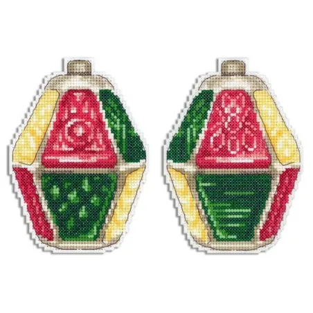 Набор для вышивания крестом на пластиковой канве "Рождественский фонарик" SR-905