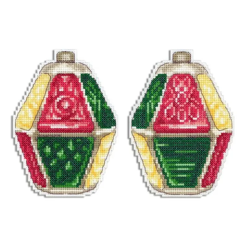 Набор для вышивания крестом на пластиковой канве "Рождественский фонарик" SR-905