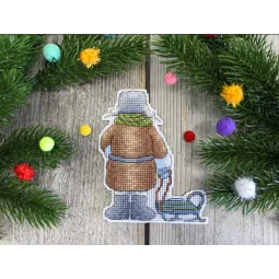 Kreuzstich-Set auf Plastik-Canvas "Winterjunge" SR-912