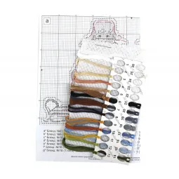 Kit de point de croix sur canevas plastique "Garçon d'hiver" SR-912