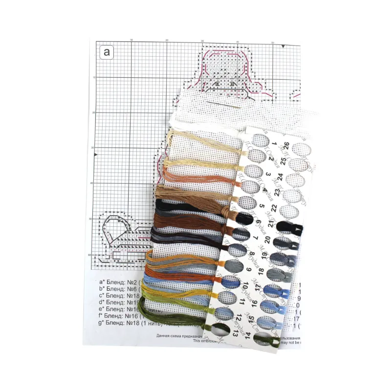 Kit de point de croix sur canevas plastique "Garçon d'hiver" SR-912