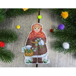 Cross stitch kit on the plastic canvas "Winter girl" SR-913