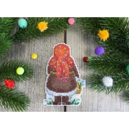 Kreuzstich-Set auf Kunststoff-Leinwand "Wintermädchen" SR-913