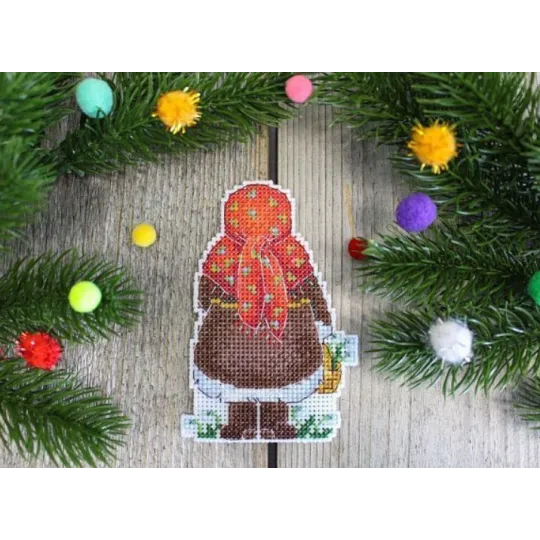 Kreuzstich-Set auf Kunststoff-Leinwand "Wintermädchen" SR-913