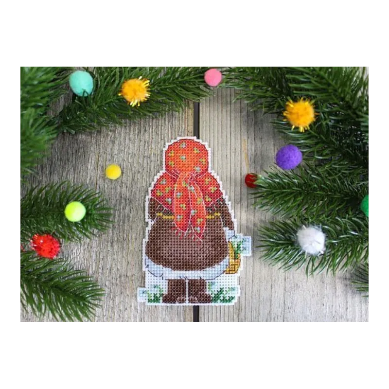 Kreuzstich-Set auf Kunststoff-Leinwand "Wintermädchen" SR-913