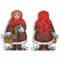 Cross stitch kit on the plastic canvas "Winter girl" SR-913