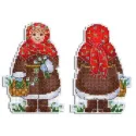 Kit de point de croix sur toile plastique "Winter girl" SR-913