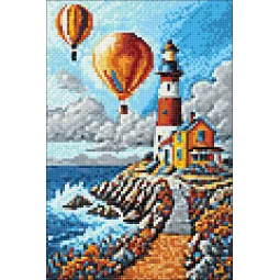 Deimantų tapybos rinkinys Spalvingas švyturys 20*30 cm WD3069