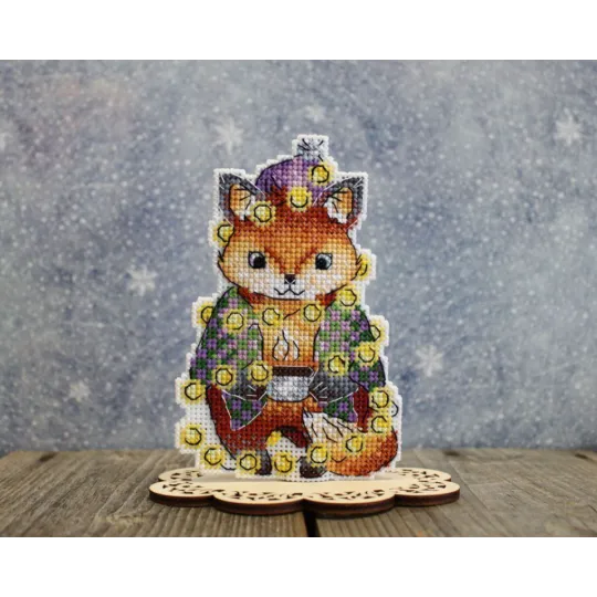 Kit de point de croix sur la toile plastique "Renard de Noël" SR-914