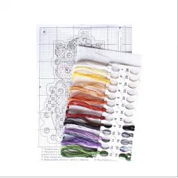 Kit de point de croix sur la toile plastique "Renard de Noël" SR-914