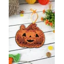 Cross stitch kit on the felt "Pumpkin with patterns" ST-1015