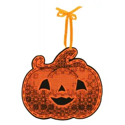 Cross stitch kit on the felt "Pumpkin with patterns" ST-1015