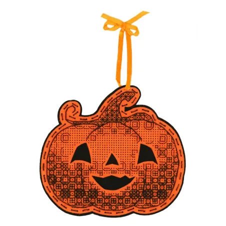 Cross stitch kit on the felt "Pumpkin with patterns" ST-1015