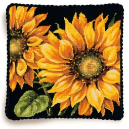 Kit de point de tapisserie Tournesol dramatique 36x36 cm D71-20083