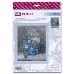 Kit de point de croix « Bouquet de printemps d'après le tableau de P. A. Renoir » 40x50 SR2137