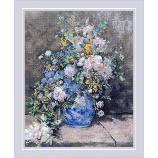 Kit de point de croix « Bouquet de printemps d'après le tableau de P. A. Renoir » 40x50 SR2137