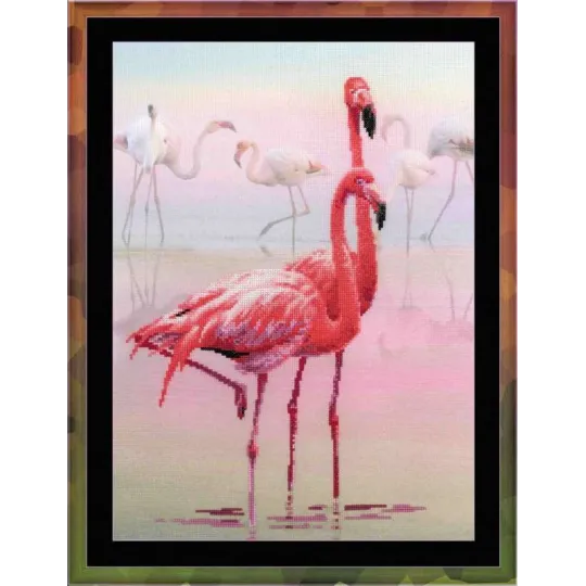 Siuvinėjimo kryželiu rinkinys "Flamingo" 30x40cm SRPT-0012