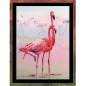 Siuvinėjimo kryželiu rinkinys "Flamingo" 30x40cm SRPT-0012