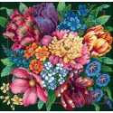 Kit de point de croix "Floral Splendor" 36x36cm D72-120011