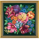 Kit de point de croix "Floral Splendor" 36x36cm D72-120011