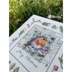 Le rouge-gorge de Noël 26x27,5 SK224