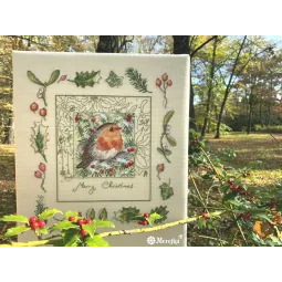 Le rouge-gorge de Noël 26x27,5 SK224