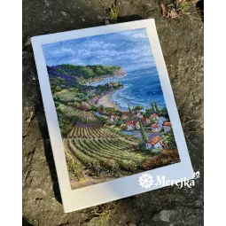 Kit de point de croix Vue sur la côte 33,5x25 SK226