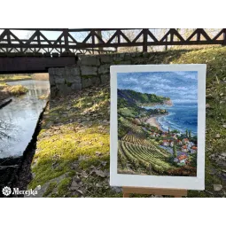 Kit de point de croix Vue sur la côte 33,5x25 SK226