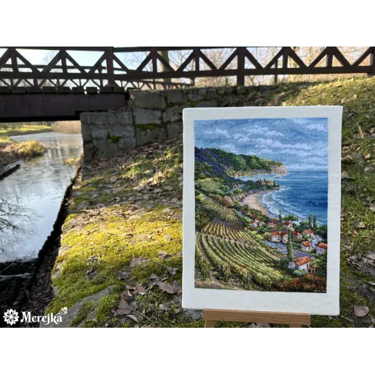 Siuvinėjimo kryželiu rinkinys Coastline View 33,5x25 SK226