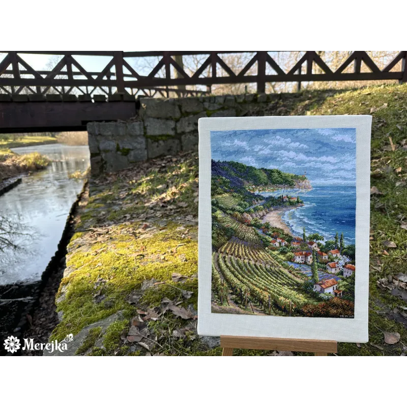 Siuvinėjimo kryželiu rinkinys Coastline View 33,5x25 SK226