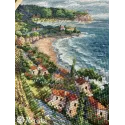 Siuvinėjimo kryželiu rinkinys Coastline View 33,5x25 SK226