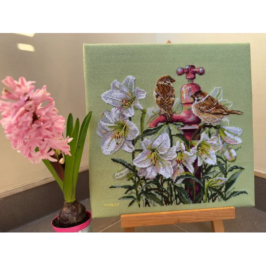 Kit point de croix Parmi les lys 25x28 SK229