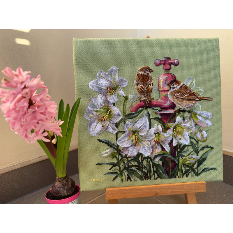 Kit point de croix Parmi les lys 25x28 SK229