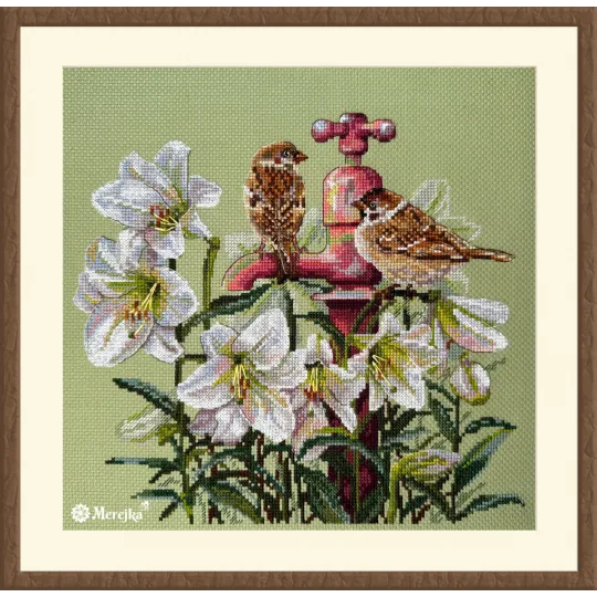 Kit point de croix Parmi les lys 25x28 SK229