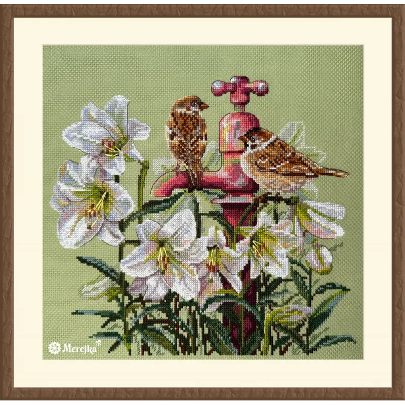 Kit point de croix Parmi les lys 25x28 SK229