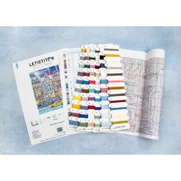 Набор для вышивания крестиком "Зимний домик" 21x30см SLETIL8076