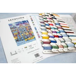 Kit de point de croix "Winter Townhouse" 21x30cm SLETIL8076