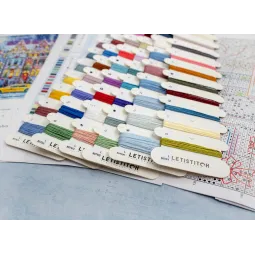 Набор для вышивания крестиком "Зимний домик" 21x30см SLETIL8076