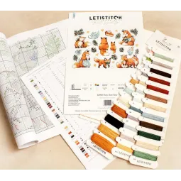 Набор для вышивания крестиком "Foxy New Year" 39x27cm SLETIL8802