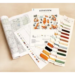 Cross stitch kit  "Foxy New Year" 39x27cm SLETIL8802