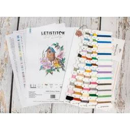 Cross stitch kit "Feathery Wonder" 20x27cm SLETIL8996